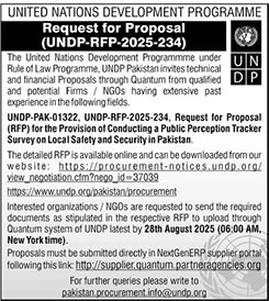 United Nations Development Programme Tender Notice